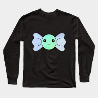 Pastel Watercolor Kawaii Mint Candy Long Sleeve T-Shirt